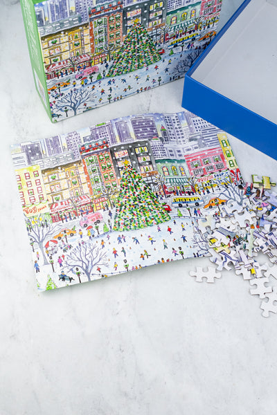 1000-Piece Christmas In the City Jigsaw Puzzle by Michael Storrings