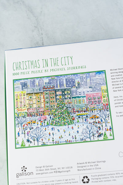 1000-Piece Christmas In the City Jigsaw Puzzle by Michael Storrings