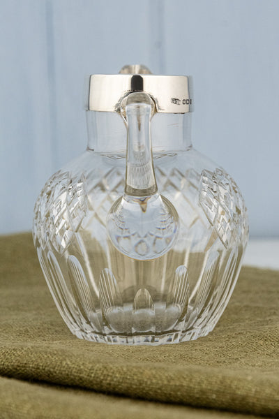 1917 Silver & Glass Jug