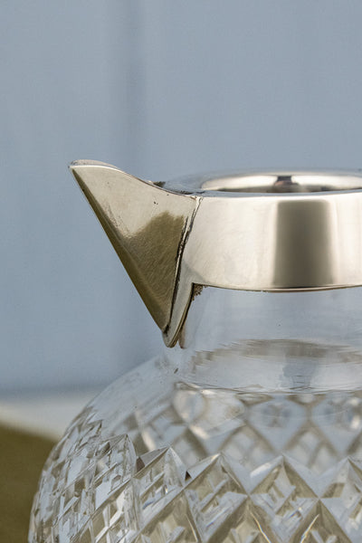 1917 Silver & Glass Jug