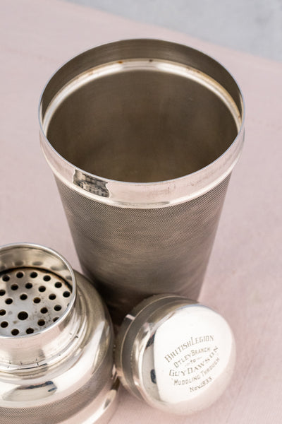 1933 English "Muddling Through" Silverplate Shaker