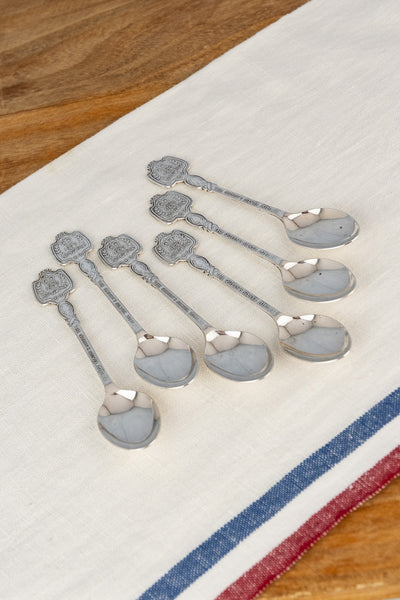 Vintage 1977 Queen Elizabeth Jubilee Silverplate Teaspoon - Set of 6