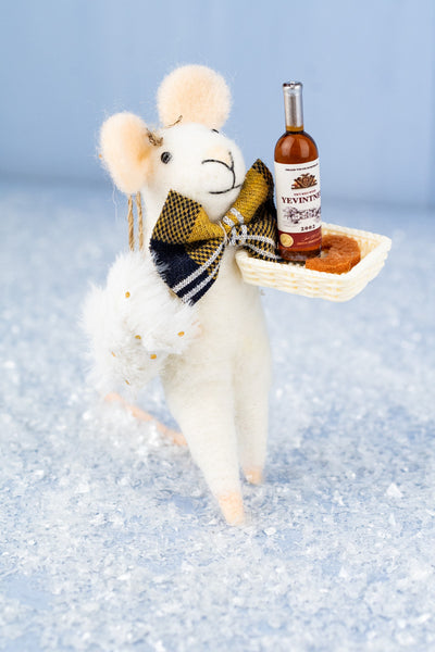 Sommelier Simon Mouse Ornament