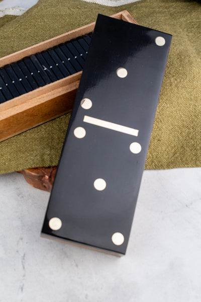 Acacia Wood Domino Set