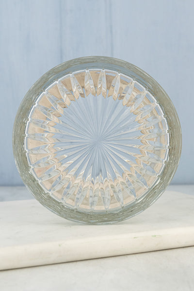 Antique English Silverplate & Cut Glass Demi Biscuit Barrel