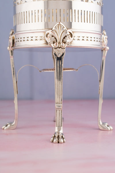Antique English Silverplate Bottle Stand