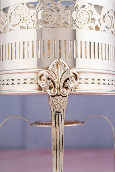 Antique English Silverplate Bottle Stand