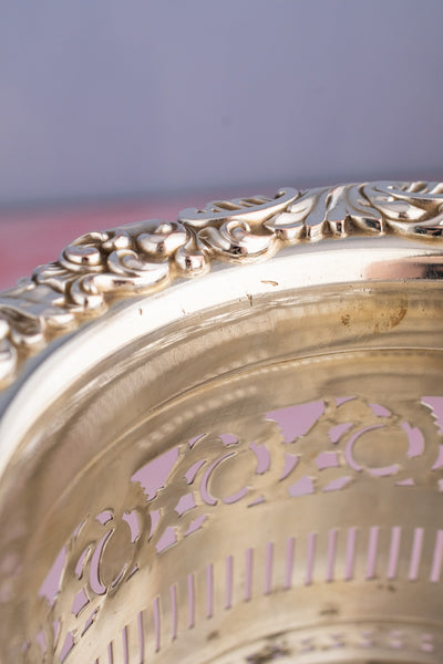 Antique English Silverplate Bottle Stand