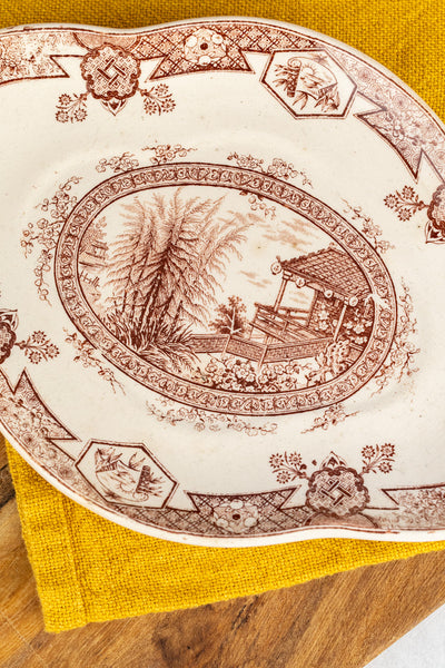 Antique Aesthetic Movement Sauce Tureen with Liner & Ladle