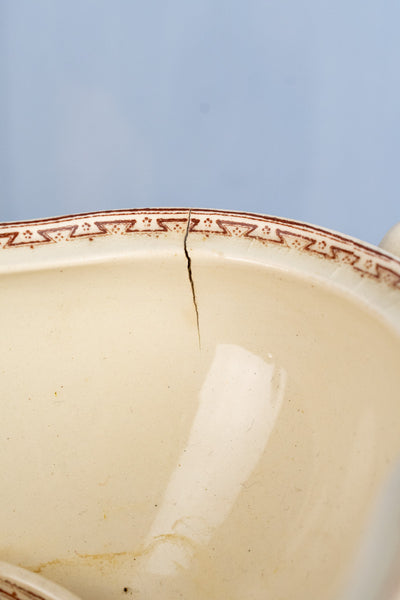 Antique Aesthetic Movement Sauce Tureen with Liner & Ladle