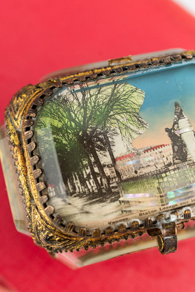 Antique Belle Époque Souvenir Vannes Jewelry Box
