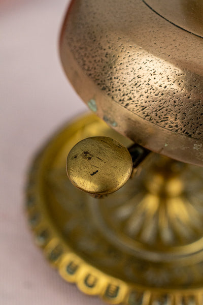 Antique Brass Hotel Bell with Match Holder & Strike