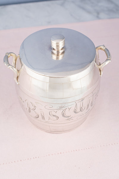 Antique Canadian Silverplate Biscuit Barrel