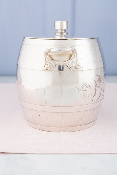 Antique Canadian Silverplate Biscuit Barrel