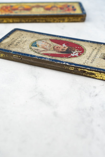 Antique British Royalty Chocolate Tins