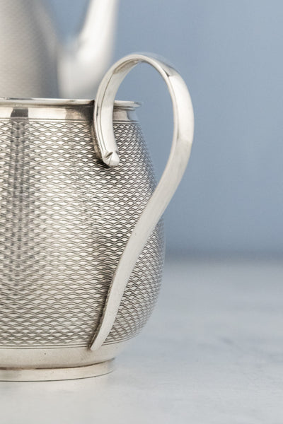 Antique Engine-Turned Silverplate Tea Set