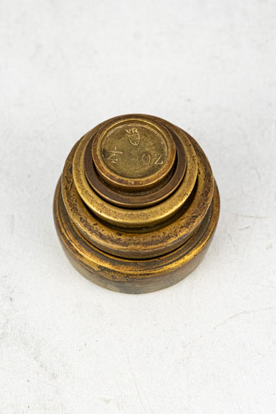 Antique English Brass Postage Scale