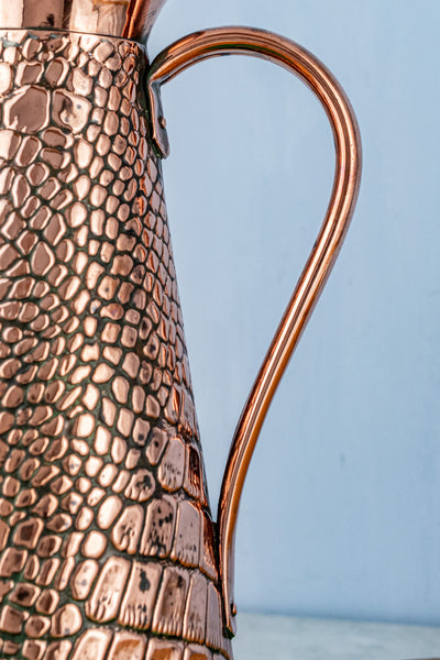 Antique English Copper Crocodile Pitcher