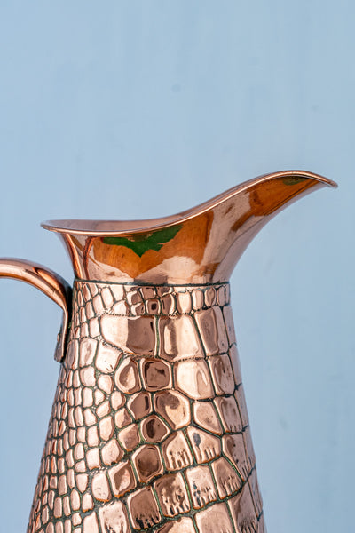Antique English Copper Crocodile Pitcher