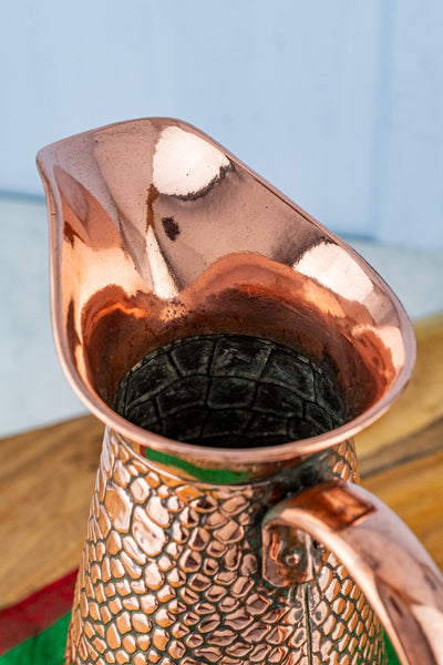 Antique English Copper Crocodile Pitcher