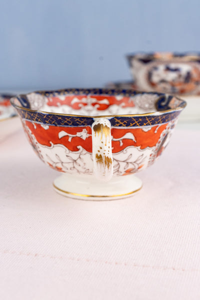 Antique English Imari Cup & Saucer