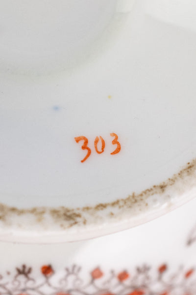 Antique English Imari Cup & Saucer