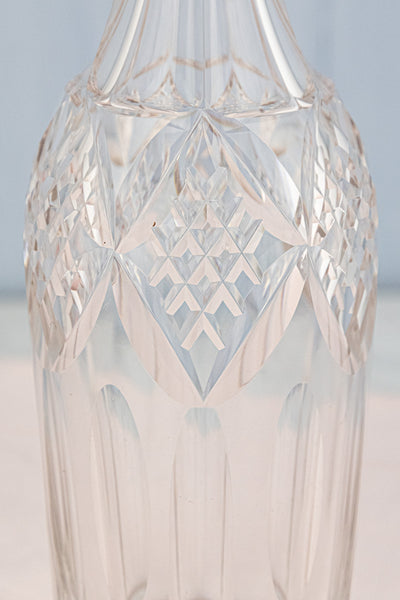 Antique English Silverplate & Cut Crystal Decanter Stand