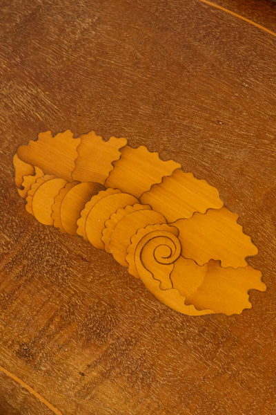 Antique English Inlaid Walnut Tray