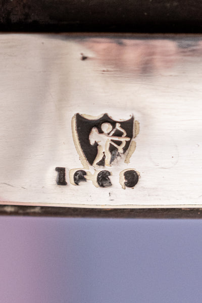 Antique English Oak and Silverplate Spirits Dispenser & Stand