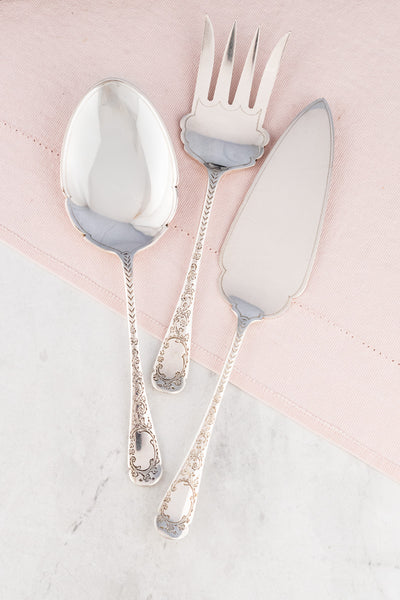 Antique English Silverplate 3-piece Serving Set