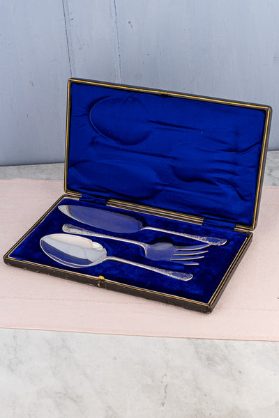 Antique English Silverplate 3-piece Serving Set