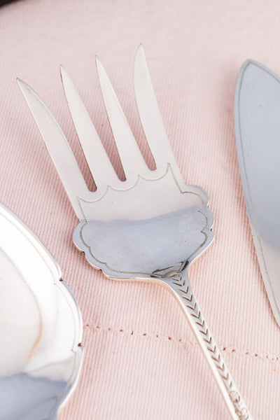 Antique English Silverplate 3-piece Serving Set