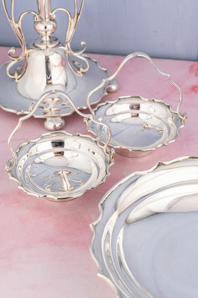 Antique English Silverplate Bon Bon Eperne