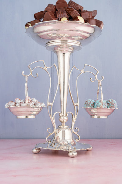 Antique English Silverplate Bon Bon Eperne