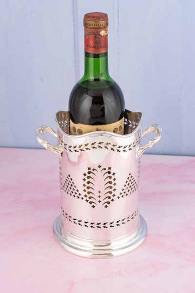 Antique English Silverplate Bottle Stand