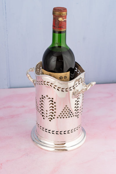 Antique English Silverplate Bottle Stand