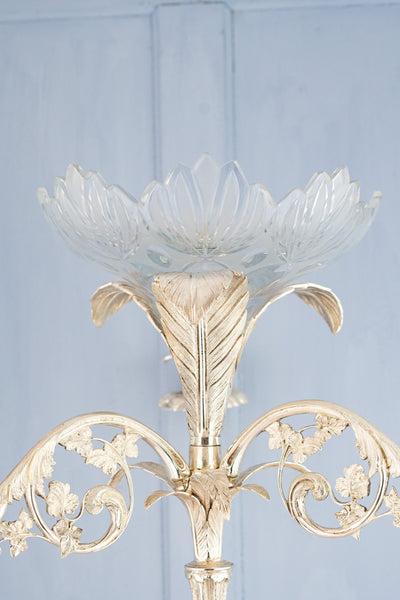 Antique English Silverplate Candelabra Épergne
