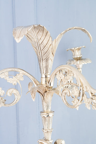 Antique English Silverplate Candelabra Épergne