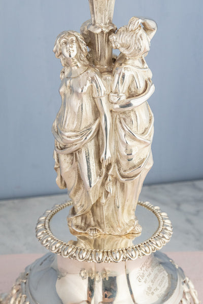 Antique English Silverplate Candelabra Épergne