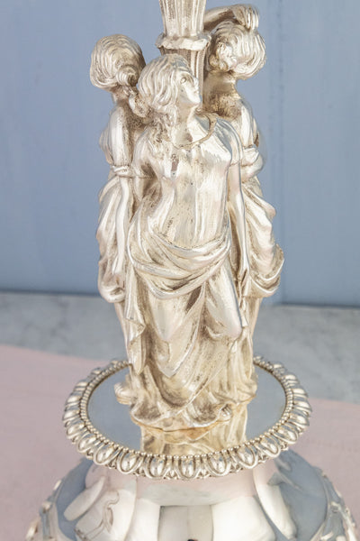 Antique English Silverplate Candelabra Épergne