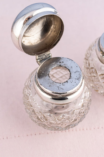 Antique English Silverplate Desk Stand