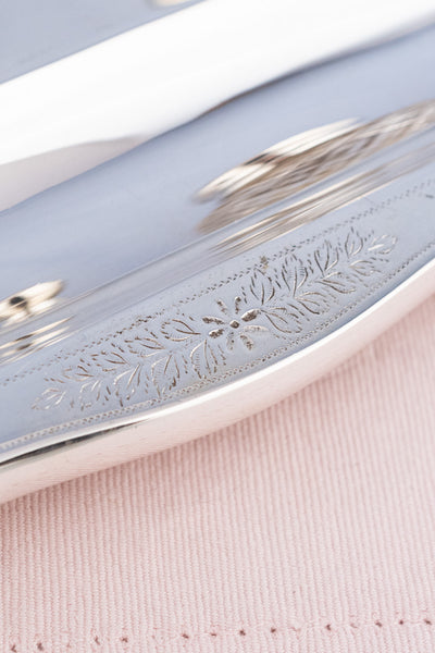 Antique English Silverplate Desk Stand