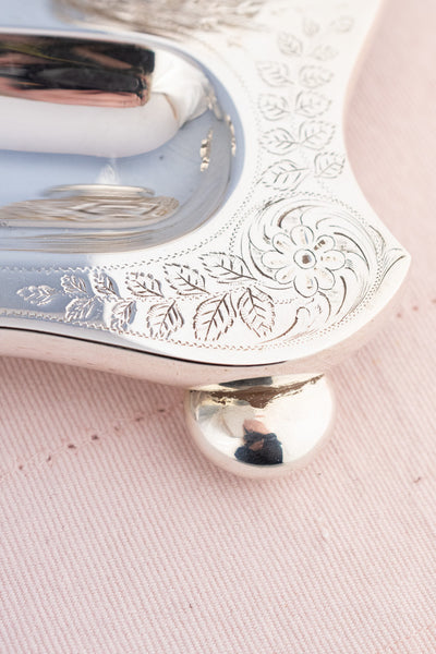 Antique English Silverplate Desk Stand