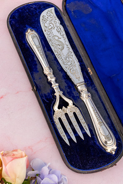 Victorian Silverplate Fish Servers