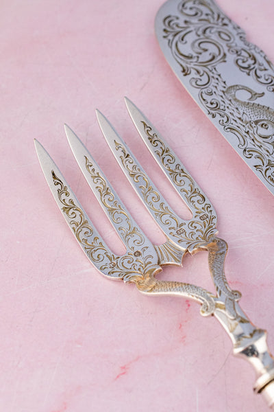 Victorian Silverplate Fish Servers
