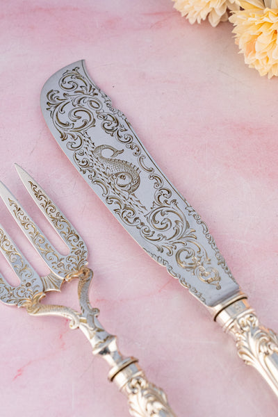 Victorian Silverplate Fish Servers