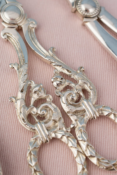 Antique English Silverplate Grape Shears