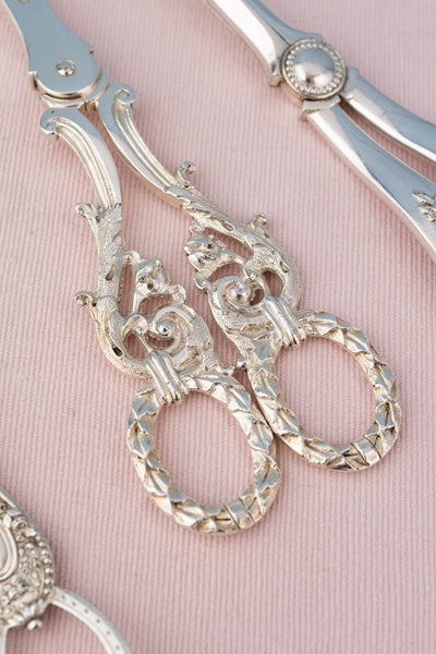 Antique English Silverplate Grape Shears