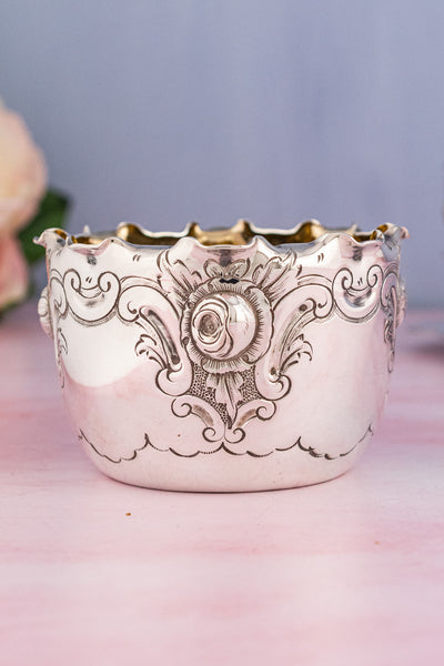 Victorian English Silverplate Milk and Sugar Set in Stand