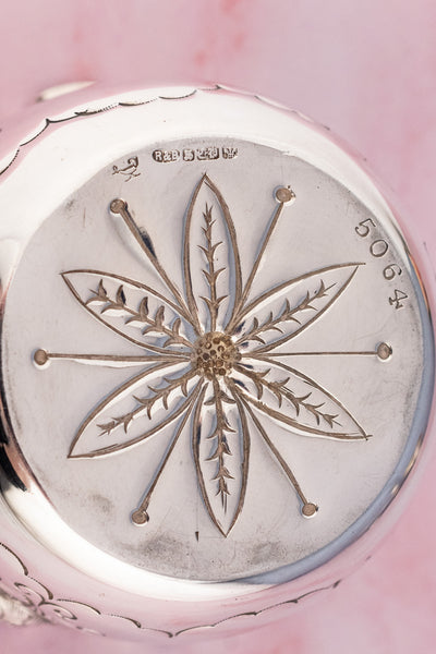 Victorian English Silverplate Milk and Sugar Set in Stand